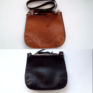 farbowanie torby na ciemno czekoladowy kolor